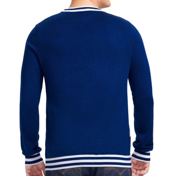 Tipsy Elves Mens Santa’s Log On The Fire Ugly Christmas Sweater - Picture 2 of 5